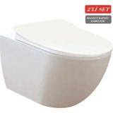 Creavit Free Asma Klozet (FE320.00) + Duck Tp Yavaş Kapanan Kapak 2'li Set - Beyaz