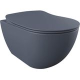 Creavit Free Rim-Off Asma Kanalsız Klozet Basalt Mat FE322 + Yavaş Kapanır Kapak - Antrasit