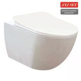 Creavit Free Rim-Off Kanalsız Asma Klozet 1.Kalite (Fe322.02) + Duck Tp Yavaş Kapanan Kapak 2'Li Set