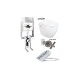 Creavit Gömme Rezervuar + Ara Kesme + TP325 Creavit Asma Klozet + Hisar Kapak - Beyaz