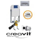 Creavit Gömme Rezervuar Gr5001 + Mat Buton + Ac50l Stop Valf 3 Lü Set