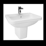 Creavit KY045 Key Köşeli Yarım Ayak Lavabo 36*45 cm - Beyaz