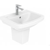 Creavit KY055 Key Köşeli Lavabo Key Yarım Ayak 45X55 cm - Yarım Ayaklı - Beyaz