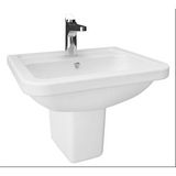 Creavit Ky055 Key Köşeli Yarım Ayak Lavabo 45*55 Cm Beyaz