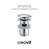 Creavit Lavabo Sifon Başlığı Pop-up Taşmalı Krom