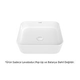Creavit LP040 LOOP Beyaz 40 cm Masa Üstü İnce Lavabo