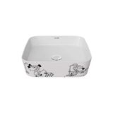 Creavit LP040 Loop Kare Çanak Lavabo 40 cm Karikatür Desen Uygulamalı - Beyaz
