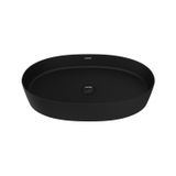 Creavit LP160-00KK00E-0000 60 cm Kömür Karası Loop Oval İnce Masaüstü Setüstü Çanak Lavabo