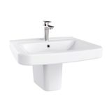 Creavit LR060 Lara Yarım Ayaklı Lavabo 60 cm Beyaz Renkli Kolay Temizlenir Ergonomik Tasarım
