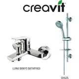 Creavit Luna Banyo Bataryası Ln 2500 ve Sürgülü El Duş Seti SH425 - 1