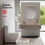 Creavit Mare Beyaz Kanalsız Duvara Sıfır Klozet Takımı Ma361, Creavit Mare Duroplast Yavaş Kapak Beyaz