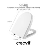 Creavit Mare Duroplast Yavaş Kapanan Klozet Kapağı