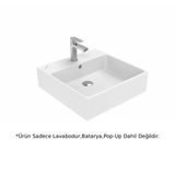 Creavit NX256 Next Beyaz 50 cm Kare Tezgah Üstü Lavabo