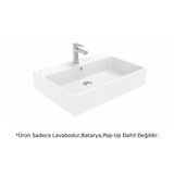 Creavit NX270 Next Beyaz 70 cm Kare Tezgah Üstü Lavabo