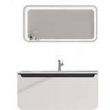 Creavit Pion 120 cm Lavabo Dolabı Beyaz Siyah ve LED Ayna