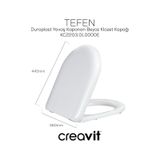 Creavit Tefen Duroplast Yavaş Kapanan Klozet Kapağı KC2203.01.0000E
