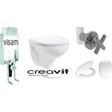 Creavit TP320 - Gömme Rezervuar Asma Klozet Seti 5 Li - Beyaz