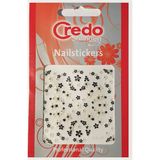 Credo Solingen Nail Sticker Tırnak Sticker Süsü Black White Flowers