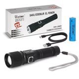 Cree Tg Led 1000 Lümen Göstergeli Fonksiyonel El Feneri Wt-732 Mirgf001k-Guvf-618