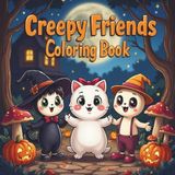 Creepy Friends Coloring Book: Spooky Cute Companions and Haunted Hangouts for Teens and Adults