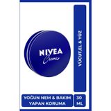 Creme 30ml, Yoğun Nemlendirici, Bakım Yapan Koruma, Eucerit, Yumuşak ve Pürüzsüz Cilt, El Yüz Vücut