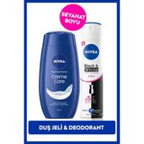 Creme Care Nemlendirici Duş Jeli 250ml ve Kadın Sprey Deodorant Black&White Invisible Clear 150ml