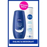 Creme Care Nemlendirici Duş Jeli 250ml ve Kadın Sprey Deodorant Fresh Natural 150ml, 48 Saat Koruma
