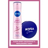 Creme Nemlendirici 30ml ve Kadın Sprey Deodorant Pearl&Beauty 150ml, 48 Saat Terleme Karşıtı