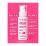 CREME PURE Leke Karşıtı Ton Eşitleyen Spf 50+ Pembe Renkli Güneş Kremi Glutatyon, Hyaluronik Asit Etkili 50 ml