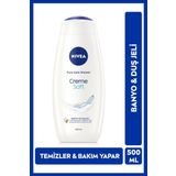 Creme Soft Kremsi Dokunuş Banyo ve Duş Jeli 500ml, Temizlerken Bakım Yapar, Badem Yağı, Nemlendirici