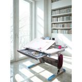 Creo Mobili Akıllı Çalışma Masası Yükseklik ve Eğim Ayarlı Masa - 120x75 Cm, Beyaz/Mavi - Sirius Standart - 120 x 75 x 75 cm