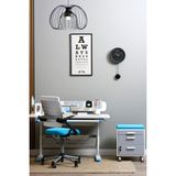 Creo Mobili Çekmeceli Ergonomik Çalışma Masası, Eğim Ayarlı Masa + Sandalye + Keson - Beyaz/Mavi - Vega Delüx - 130 x 70 x 75 cm