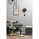 Creo Mobili Kurumsal Ofis İçin Uygun Çalışma Masası + Sandalye + Keson + Tabure - Antrasit/Gri - Sirius Premium - 120 x 75 x 75 cm