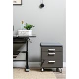 Creo Mobili Kurumsal Ofisler İçin Ergonomik Tekerlekli Keson - Taşıma kap. 100kg, Antrasit/Antrasit - Vega - Antrasit - Gri