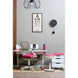 Creo Mobili Lise ve Üniversite İçin Çalışma Masası + Sandalye + Keson + Tabure - Beyaz/Fuşya - Sirius Premium - 120 x 75 x 75 cm