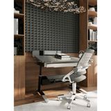 Creo Mobili Ofis Tipi Çalışma Masası, Yükseklik ve Eğim Ayarlı Masa + Sandalye - Antrasit/Gri - Sirius Advanced - 120 x 75 x 75 cm