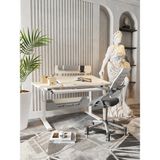 Creo Mobili Ofis Tipi Fonksiyonel Çalışma Masası + Sandalye - Ekru/Gri - Vega Advanced - 130x70