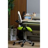 Creo Mobili Öğrenci Çalışma Sandalyesi, Derinliği Ayarlanabilir Sandalye - Taşıma kap. 120kg, Beyaz/Yeşil - Vega - Beyaz - Yeşil