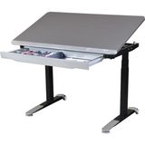 Creo Mobili Omni Basic Elektrikli Ofis Masası, Yükseklik ve Eğim Ayarlı Çalışma Masası, Ev Ofis Ayarlanabilir Çalışma Masası - 120 x 70 - Antrasit - Gri