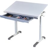 Creo Mobili Omni Basic Elektrikli Ofis Masası, Yükseklik ve Eğim Ayarlı Çalışma Masası, Ev Ofis Ayarlanabilir Çalışma Masası - 120 x 70 - Beyaz - Gri