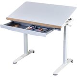 Creo Mobili Omni Basic Elektrikli Ofis Masası, Yükseklik ve Eğim Ayarlı Çalışma Masası, Ev Ofis Ayarlanabilir Çalışma Masası - 120 x 70 - Beyaz - Meşe