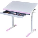 Creo Mobili Omni Basic Elektrikli Ofis Masası, Yükseklik ve Eğim Ayarlı Çalışma Masası, Ev Ofis Ayarlanabilir Çalışma Masası - 120 x 70 - Beyaz - Pembe