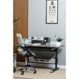 Creo Mobili Profesyonel Ev Ofis Çalışma Masası, Yükseklik Ayarlı Masa + Sandalye - Antrasit/Gri - Vega Advanced - 130 x 70 x 75 cm