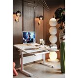 Creo Mobili Vega Basic Ayarlanabilir Çalışma Masası, Eğimli ve Yükseklik Ayarlı Masa - 130x70 Cm, Beyaz/Gri