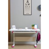 Creo Mobili Vega Basic Çekmeceli Çocuk Masası, Yükselebilir Eğim Verilebilir Çalışma Masası - 130x70 Cm, Beyaz/Fuşya - 130 x 70 x 78 cm