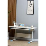 Creo Mobili Vega Basic Ekonomik Çocuk Masası Erkek Çocuk İçin Çekmeceli Çalışma Masası - 130x70 Cm, Ekru/Mavi