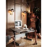 Creo Mobili Vega Basic Ev Ofis Kullanımı İçin Çekmeceli Çalışma Masası, Yükseklik Ayarlı Ders Çalışma Masası, Antrasit/Gri - 130x70 Cm - 130 x 70 x 75 cm
