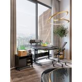 Creo Mobili Vega Delüx Plus Yükseklik Ayarlı Çalışma Masası, Ofis Çalışma Sandalyesi, Keson - 130x70 - Antrasit