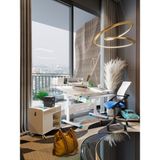 Creo Mobili Vega Delüx Plus Yükseklik Ayarlı Çalışma Masası, Ofis Çalışma Sandalyesi, Keson - Ekru - Mavi - 130x70