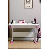 Creo Mobili Yükseklik ve Eğim Ayarlı, Çekmeceli, Sirius Basic Çalışma Masası 120x75 cm, Beyaz/Fuşya Pembe